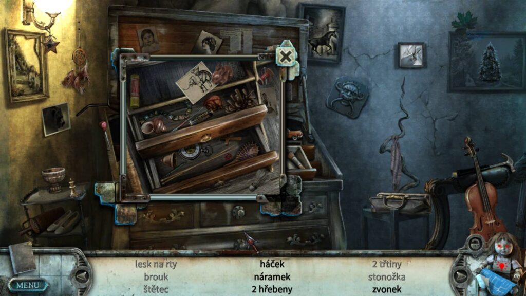 True Fear - hledání předmětů