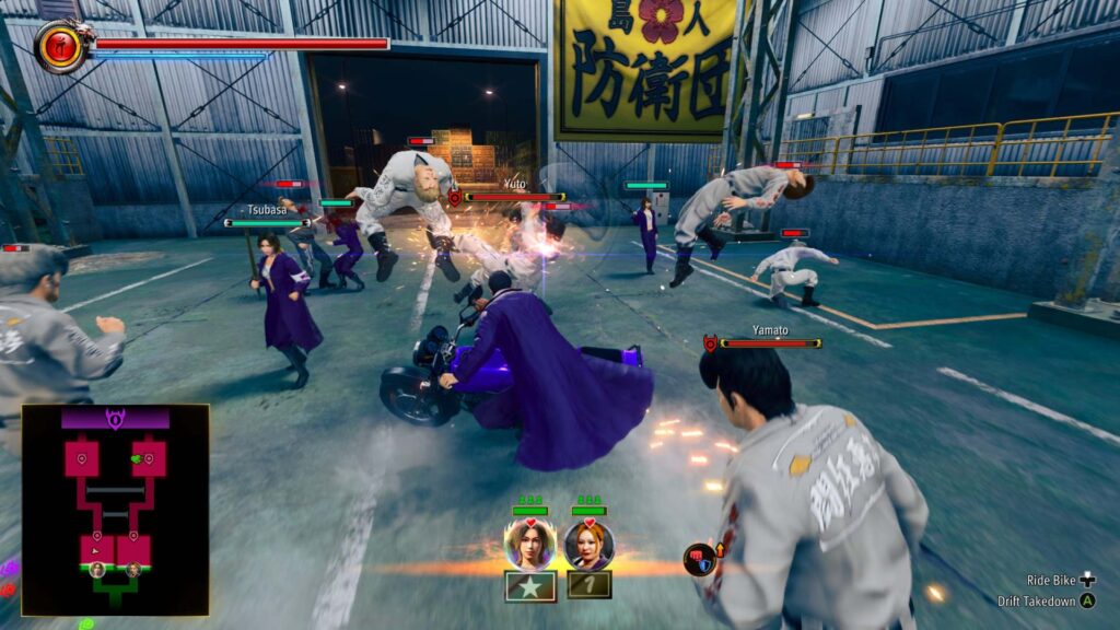 Yakuza Kiwami 3 & Dark Ties - motorkářská bitka