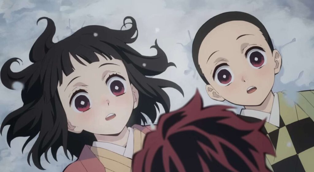 Demon Slayer Kimetsu no Yaiba – The Movie Mugen Train - na sněhu