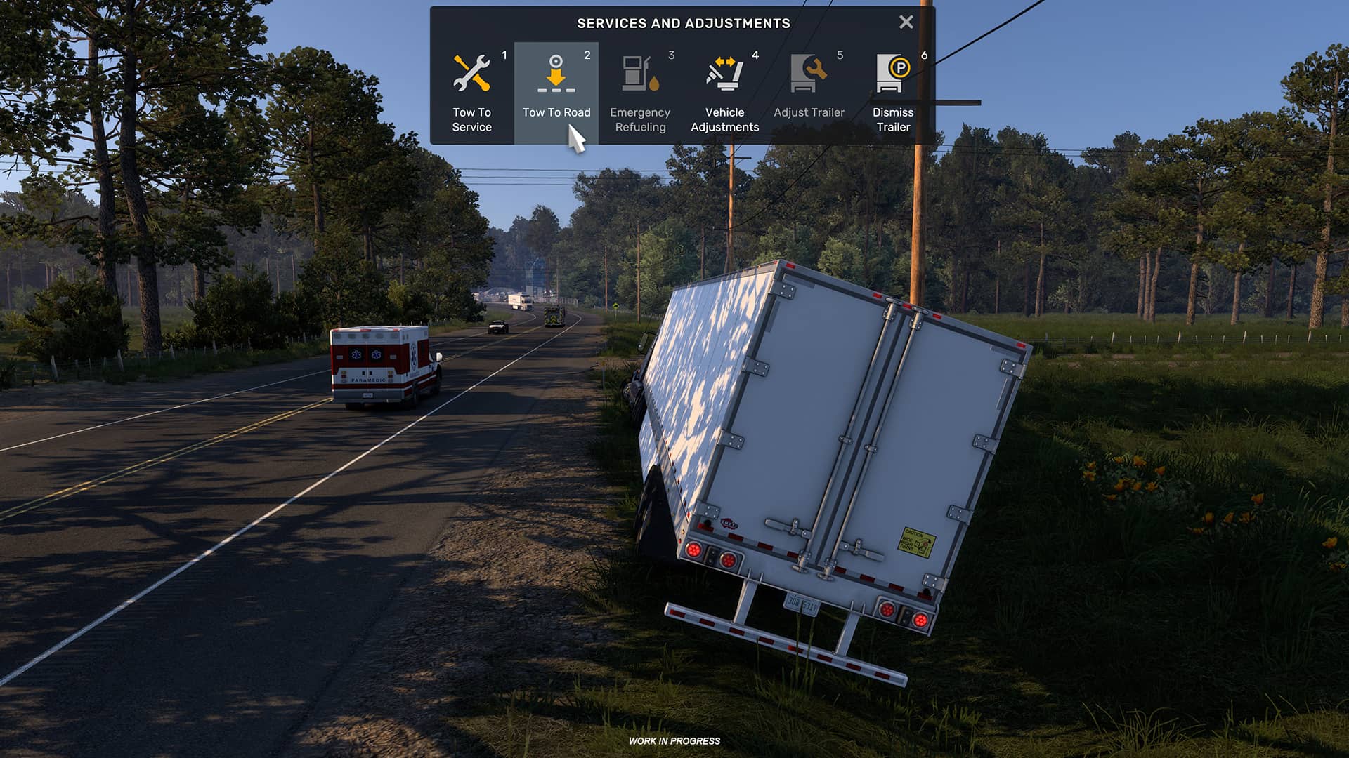 Euro Truck Simulator 2 tahač v příkopu
