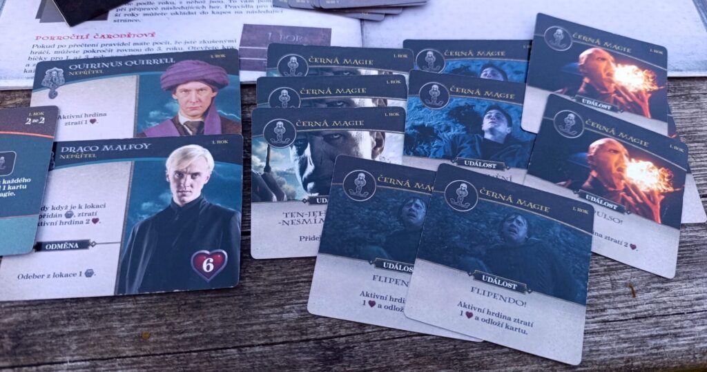 Harry Potter Boj o Bradavice - karty nepřátel a černé magie