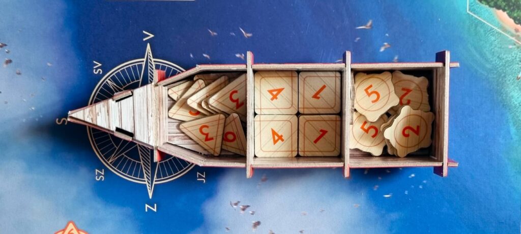 Hledání ztraceného druhu - loďka se žetony pozorování