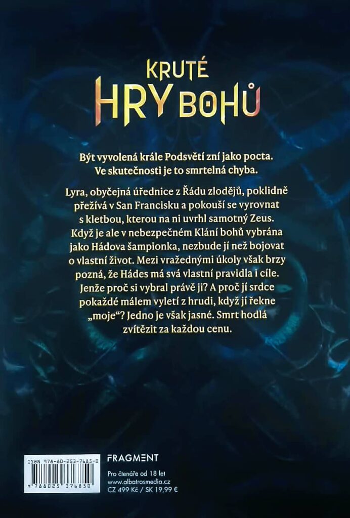 Kruté hry bohů - zadní strana