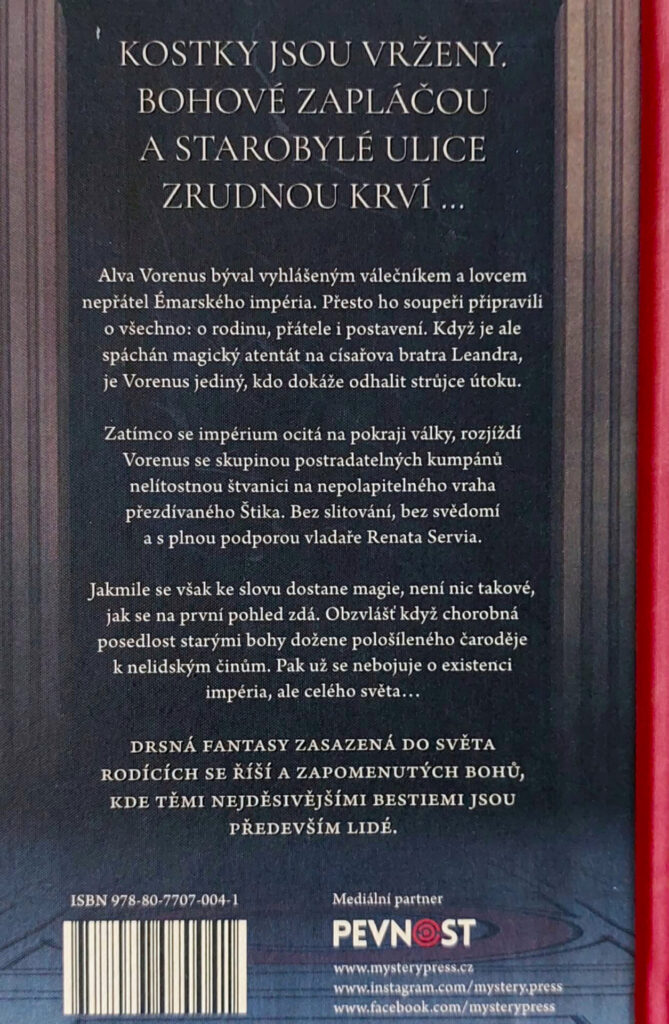 Ostří temnoty - zadní strana