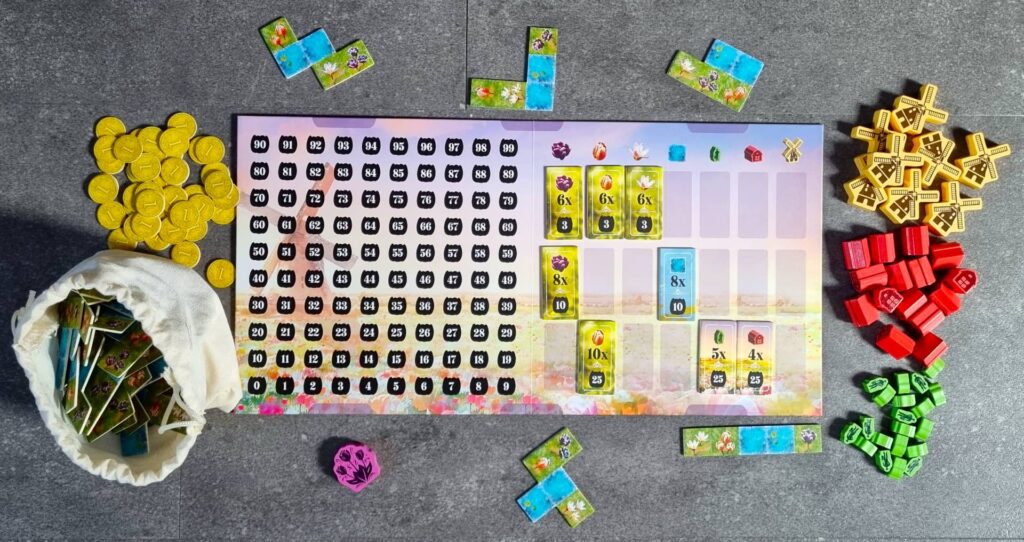 Třpytivé květy - příprava hry