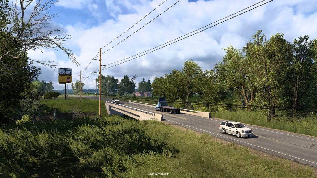 American Truck Simulator Illinois - bíle auto