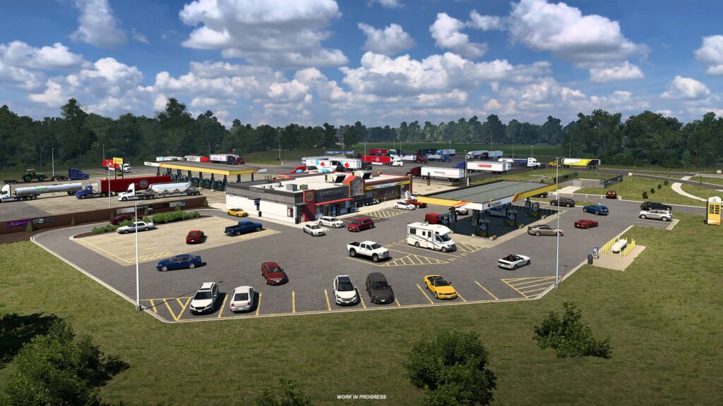 American Truck Simulator Illinois - parkoviště
