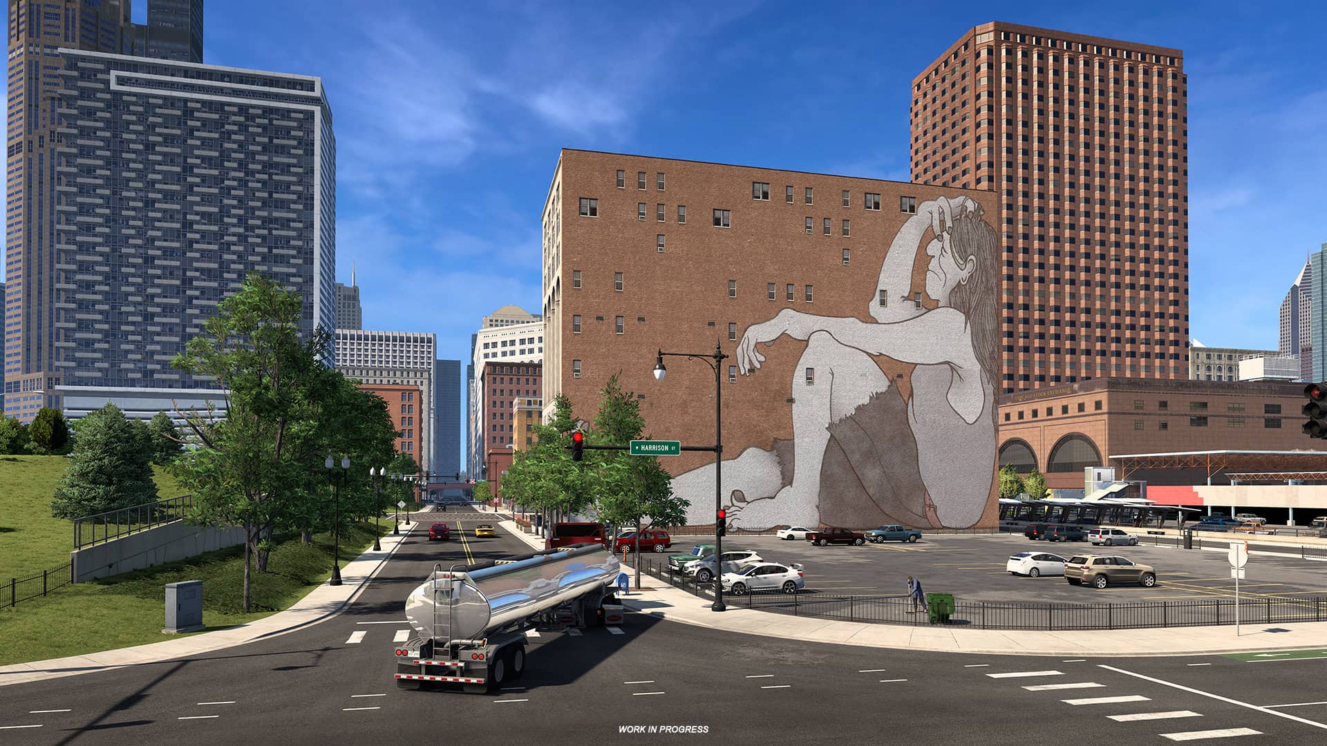 American Truck Simulator Illinois - zajimavá budova
