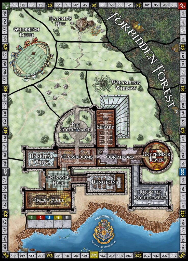 Hogwarts: House Cup Challenge - mapa