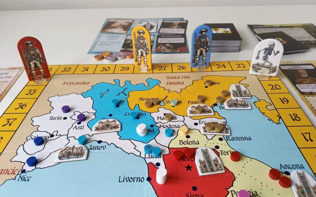 Italské války 1494-1559 - hra se odehrává na mapě Itálie