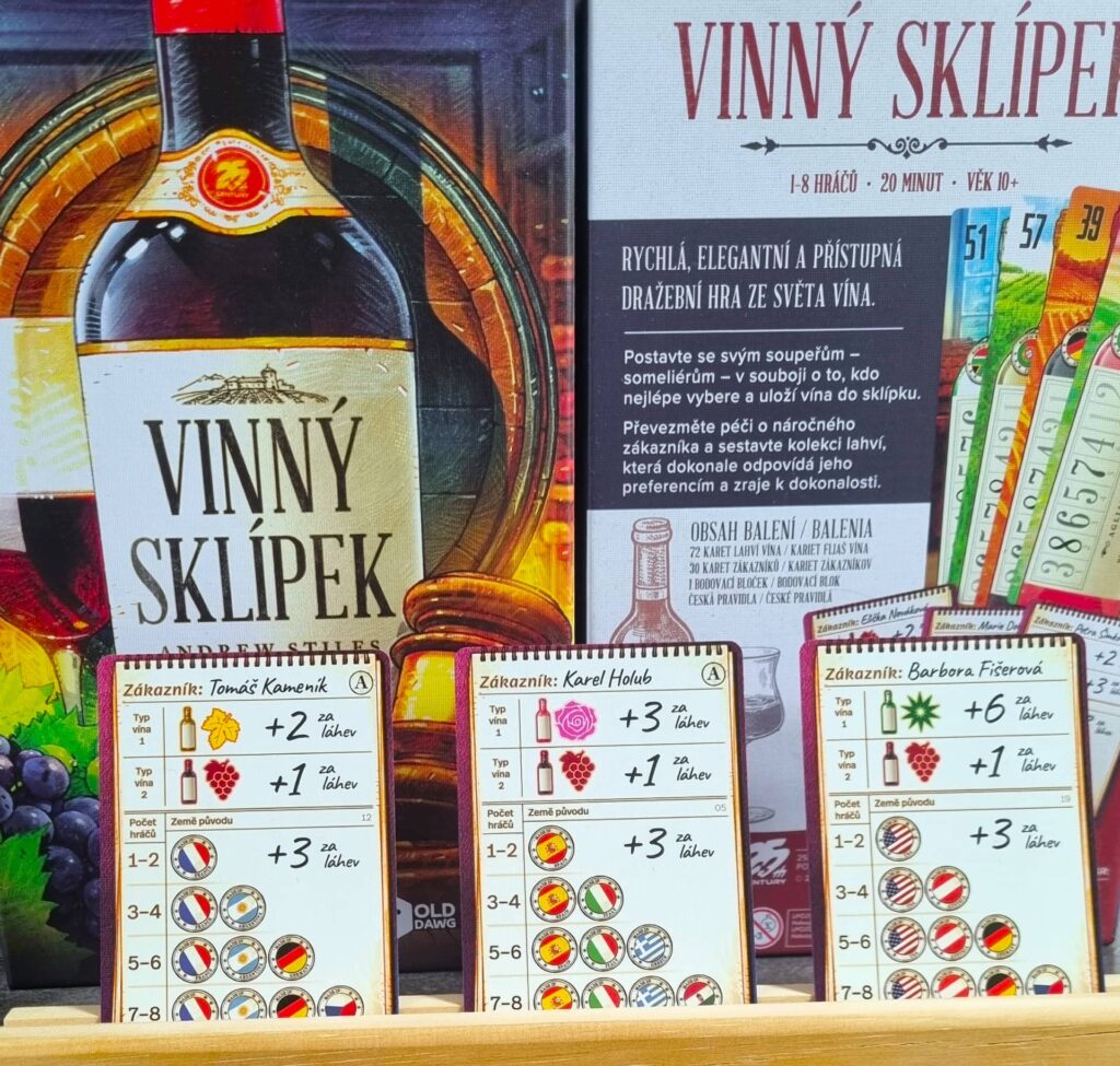 Vinný sklípek - karty zákazníků