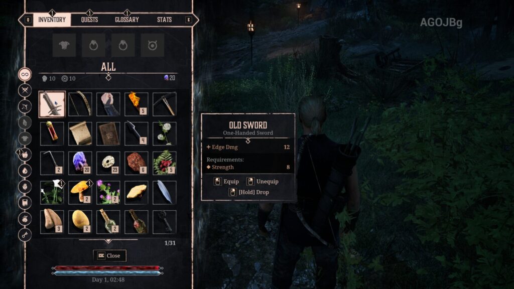Gothic 1 Remake inventory