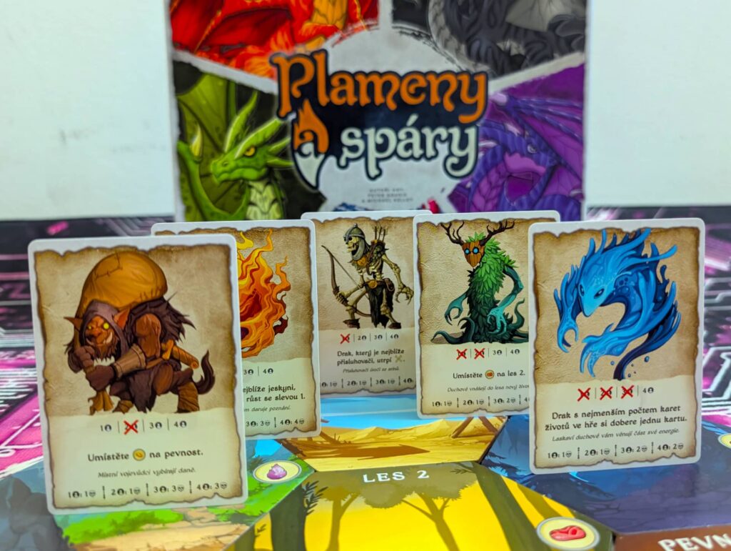 Plameny a spáry - karty událostí